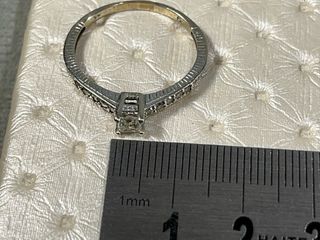 Anillo Oro Blanco 14k Diamantes