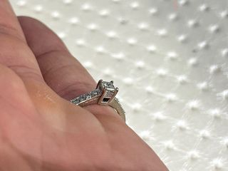 Anillo Oro Blanco 14k Diamantes