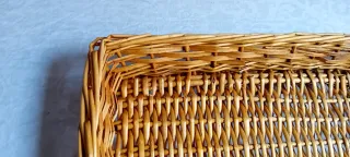 Cesta de mimbre rectangular