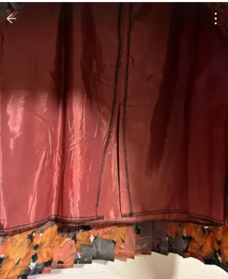 Falda larga plisada floral