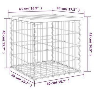 Banco jardín diseño gaviones madera