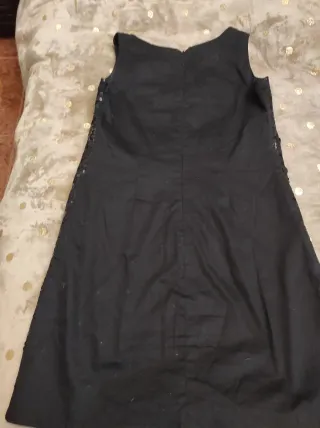 Vestido fiesta lentejuelas Blanco T M