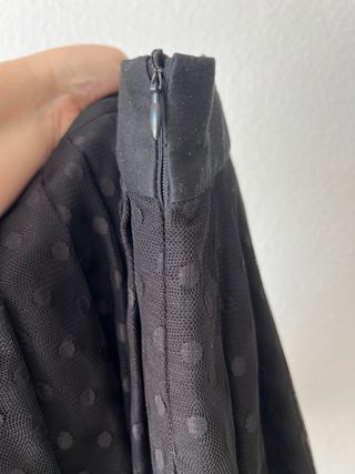 Falda negra tul lunares