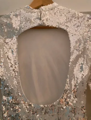 Vestido Zara Lentejuelas y Plumas