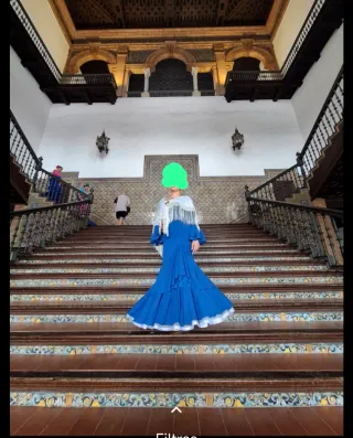 Vestido de flamenca azul