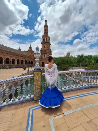 Vestido de flamenca azul