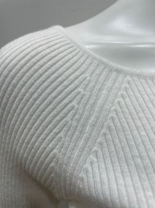 Abito donna bianco con piume