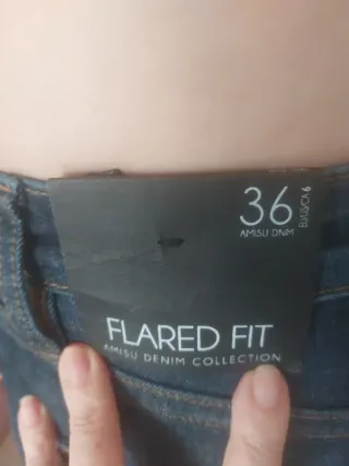 Pantalón vaquero campana AMISU azul