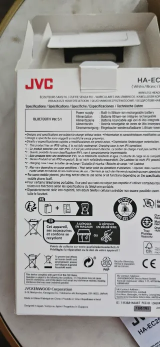 Auriculares JVC Bluetooth 5.1 Blancos