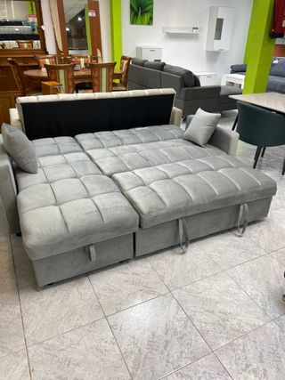 Sofá Cama Chaise Longue Gris Nuevo
