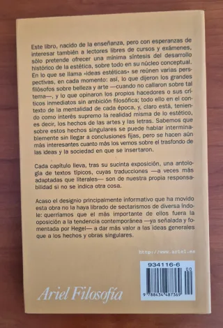 Breve historia y antología de la estética