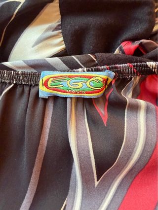 Vestido halter estampado satén