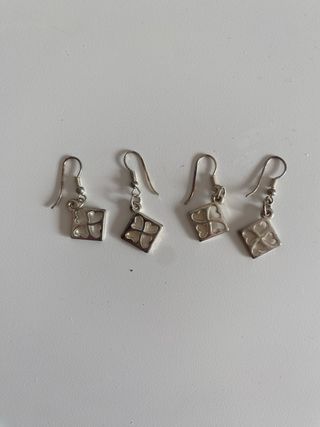 Set 4 Pendientes Cuadrados