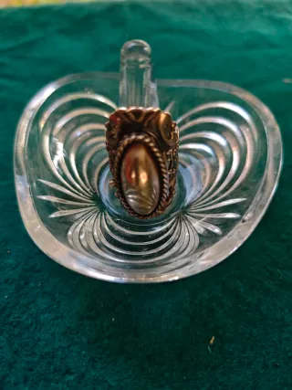 Anillo dorado y plateado