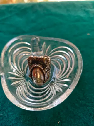 Anillo dorado y plateado