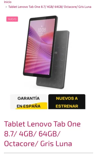Tablet Lenovo Tab One 8.7 Gris