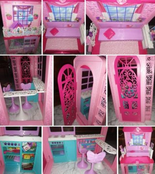 Casita Barbie con muñecas