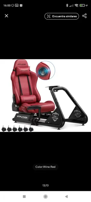 Asiento GTPLAYER Sim Racing