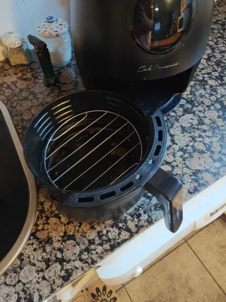 Freidora de aire negra, marca prixton