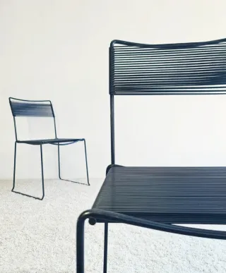 4 Sillas estilo Alias Spaghetti. Vintage, 70s.