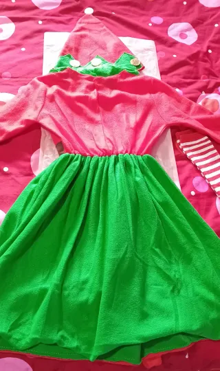 Disfraz Niña Elfo Talla 7-9 Años