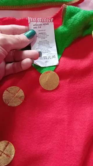 Disfraz Niña Elfo Talla 7-9 Años