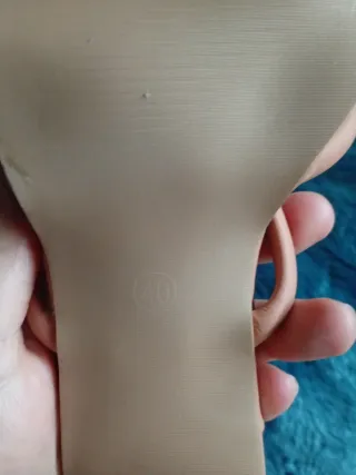 Sandalias de tacón rosa/beige