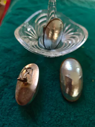 Anillo y pendientes nacarados