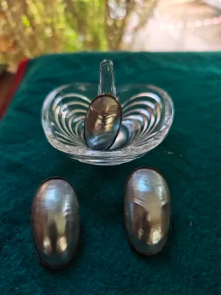 Anillo y pendientes nacarados