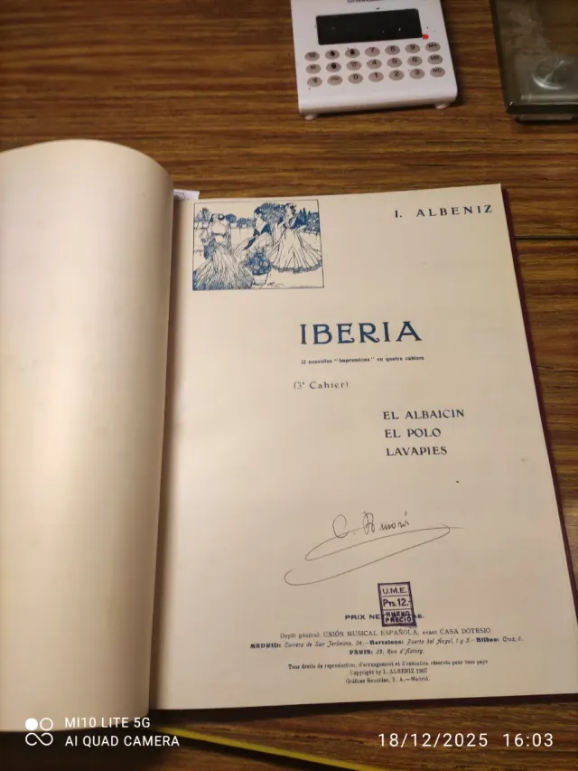 Partituras I. Albéniz