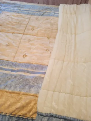 Edredón Cama 1.35 Beige y Azul