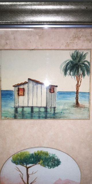 Composizione acquerelli marini