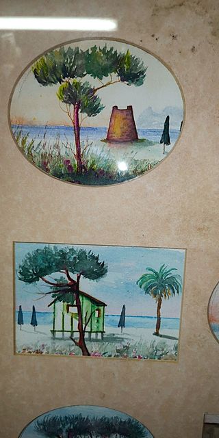 Composizione acquerelli marini