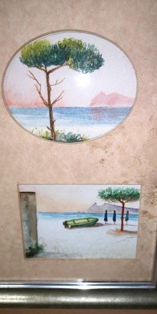 Composizione acquerelli marini