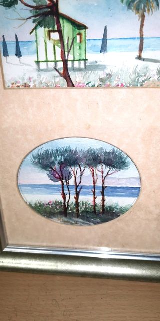 Composizione acquerelli marini