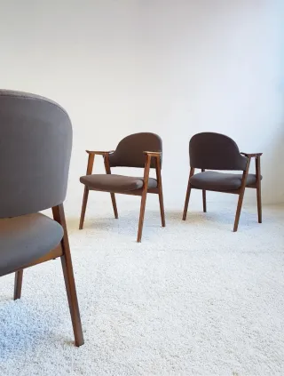 4 Sillas COMPAS de GUILLEUMAS. Vintage, 70s.