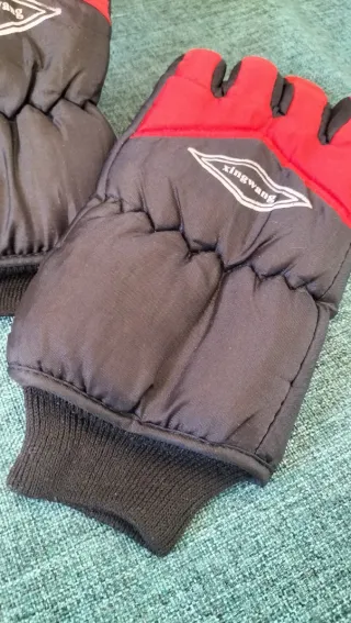 Guantes Polares Unisex Adulto Negro/Rojo