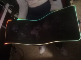 Torre PC vacía + ventilador + alfombrilla led