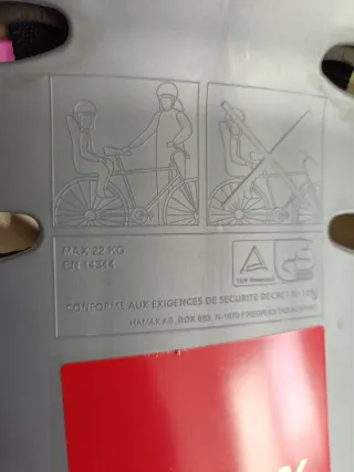 Silla bici niño azul