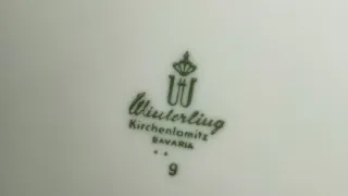 Juego de 4 platos antiguos de porcelana