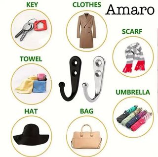 10 Ganchos/Cabides de Metal para Parede| NOVOS