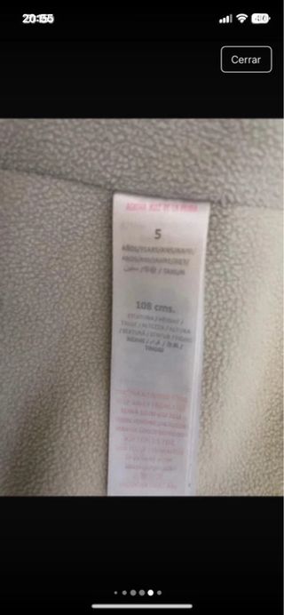 Abrigo niña talla 4 años como nuevo