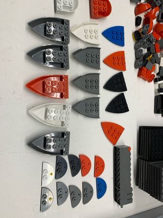 Lote piezas tenté barco piezas de construcción