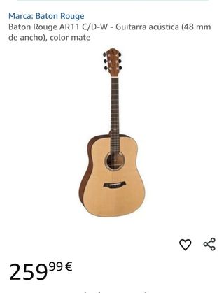 Guitarra acustica Baton Rouge ar11 cd/w