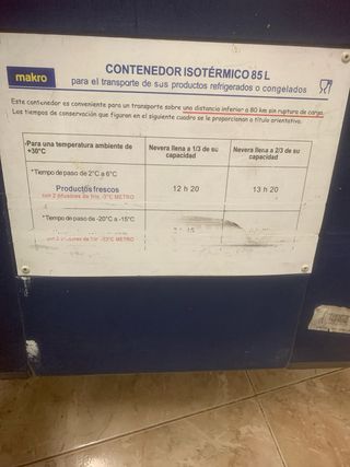 Nevera isotérmica azul