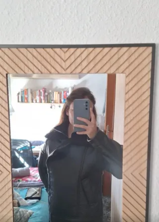 Cazadora biker H&M doble faz negra