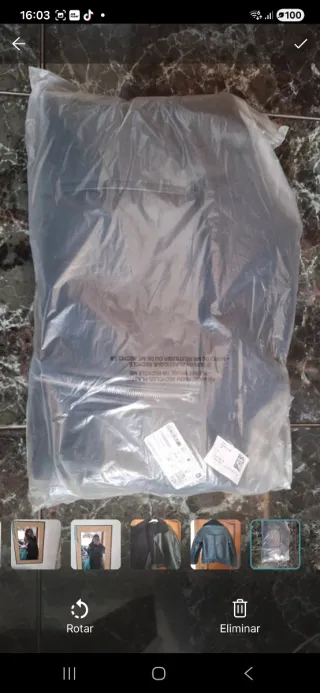 Cazadora biker H&M doble faz negra