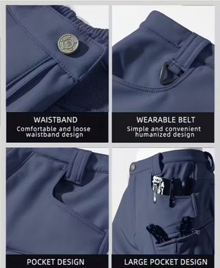 Pantaloncini Cargo Tattici Termici Uomo Blu