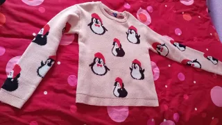 Jersey niña pingüinos Kiabi