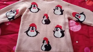 Jersey niña pingüinos Kiabi